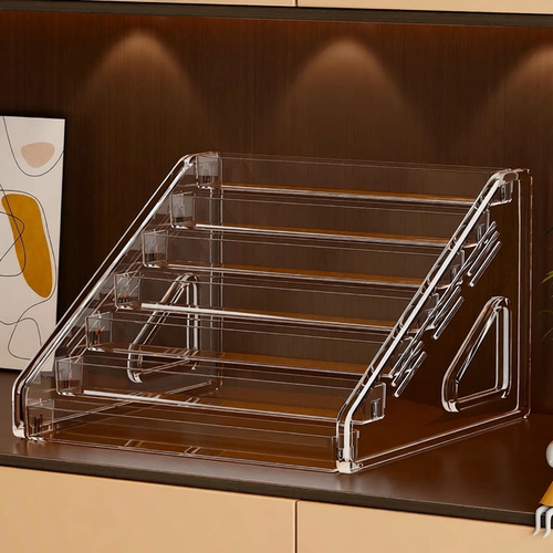 香水展示架亚克力多层阶梯置物柜