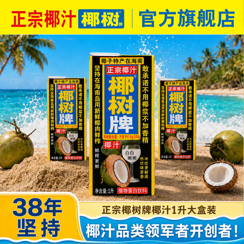 椰树牌正宗椰汁1L*2盒海南特产