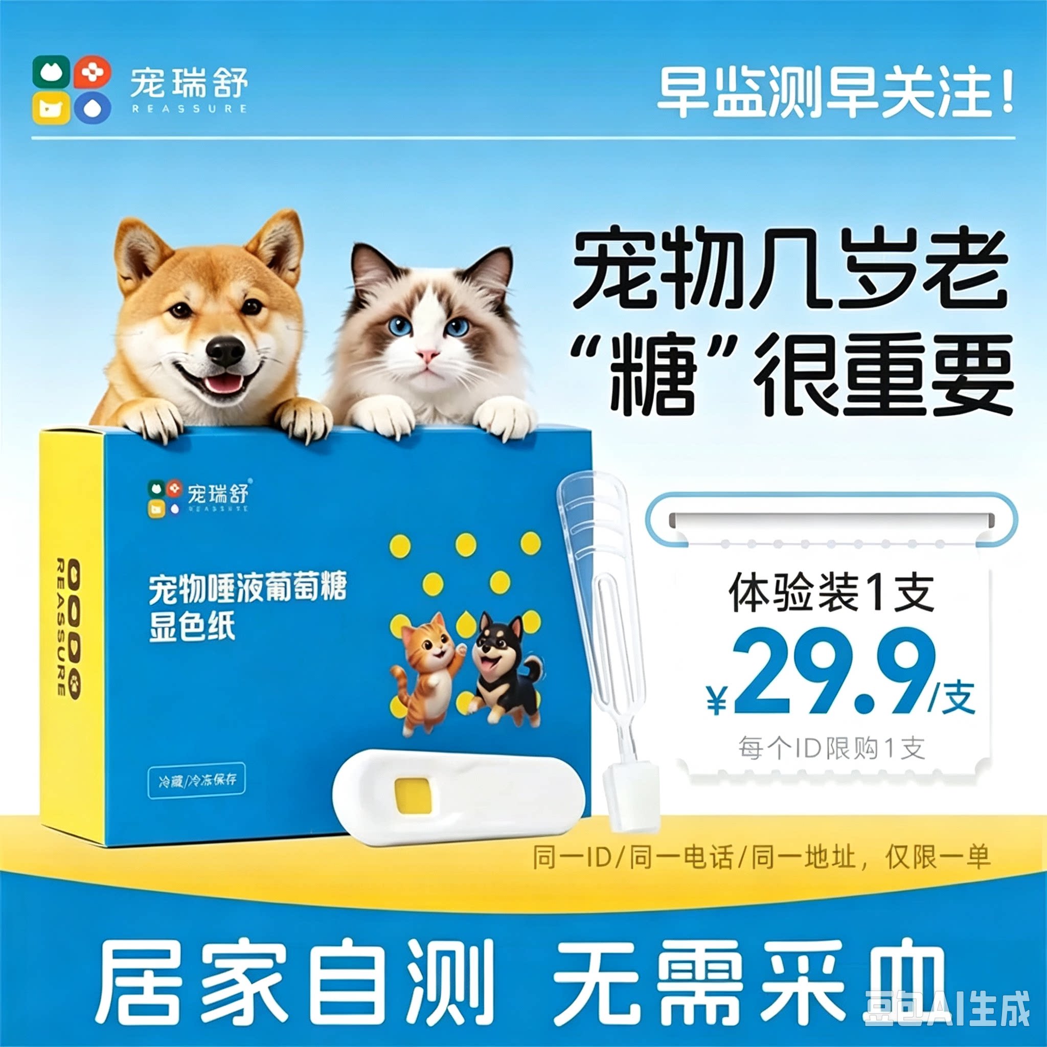 微宠医宠瑞舒猫狗唾糖试纸