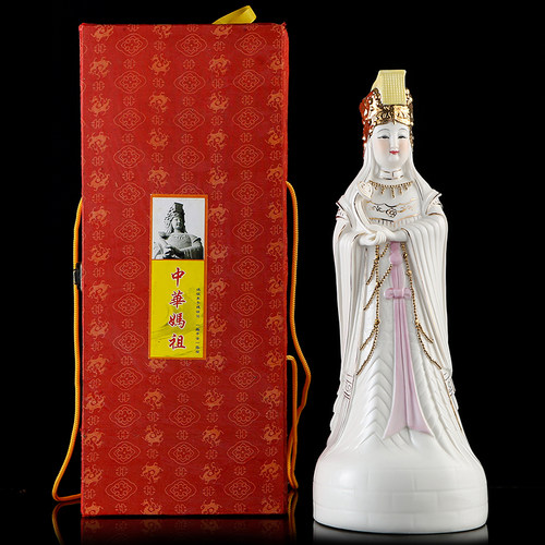 陶瓷妈祖神像供奉家用客厅摆件湄洲岛海神娘娘家用供奉摆件
