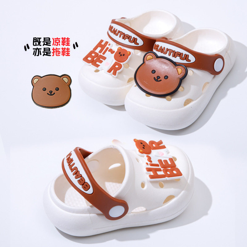 夏季儿童凉拖鞋室内外穿防滑婴儿小孩宝宝男童女童中童拖鞋洞洞鞋