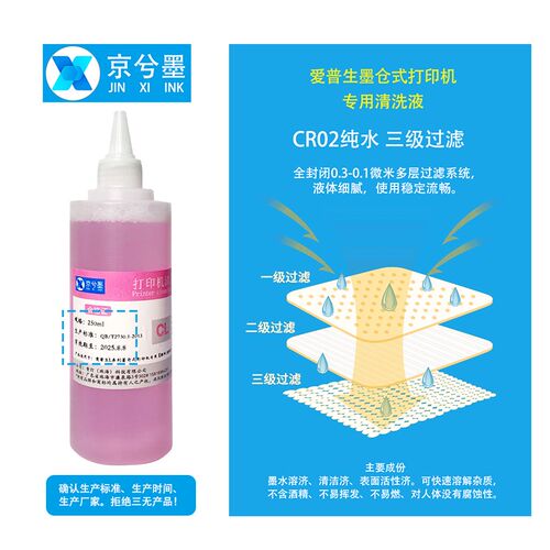 爱普生打印机喷头清洗套装 专用大容量清洗液 L3258维修工具组