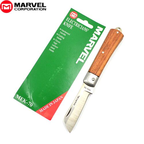 日本进口MARVEL玛宝弯咀电工刀直咀电工刀MEK-50P 50 60 嫁接折叠