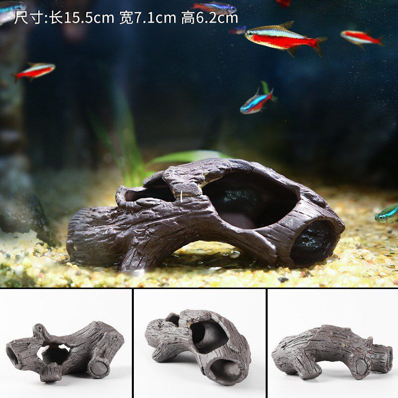 鱼缸造景装饰沉水躲避洞迷你鹦鹉产卵洞鲷罐窝繁殖罐鱼虾躲避屋