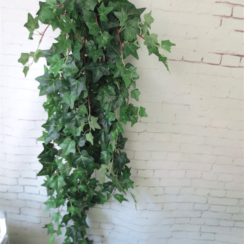 仿真把束常春藤条壁挂绿萝藤蔓假花爬山虎叶植物墙垂吊篮管道装饰