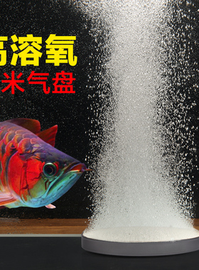 鱼缸纳米气泡盘静音氧气盘气石曝气盘水族箱增氧细化器微孔条头