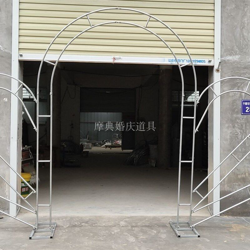 婚庆道具铁艺皇冠门婚礼舞台装饰大型异形铁架户外婚礼背景花架子