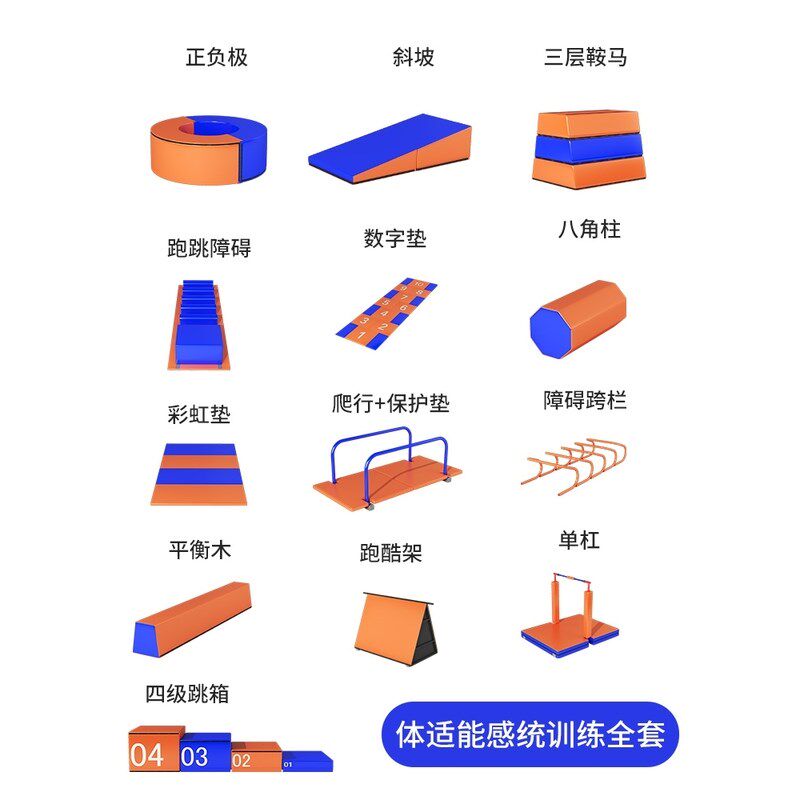 幼儿园安吉游戏软体组合儿童跑酷训练器材室外感统平衡挡板坦克墩