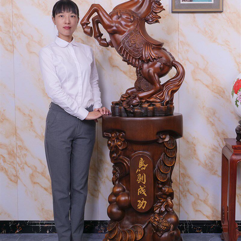 公司开业礼物乔迁庆典贺礼马到成功摆件酒店办公室落地装饰招财马