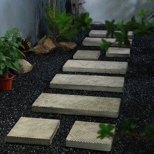 复古室外造景汀步石民宿庭院花园防滑铺路踏脚石阳台草坪布景地砖