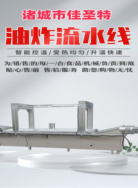 虎皮鸡爪油炸线桑叶紫苏叶上浆油炸生产设备鲜切薯片油炸机佳圣特