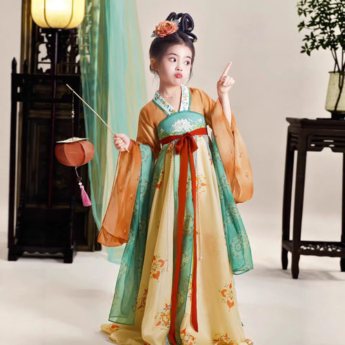 2026新款原创女童汉服儿童古装中国风超仙改良襦裙古风摄影连衣裙