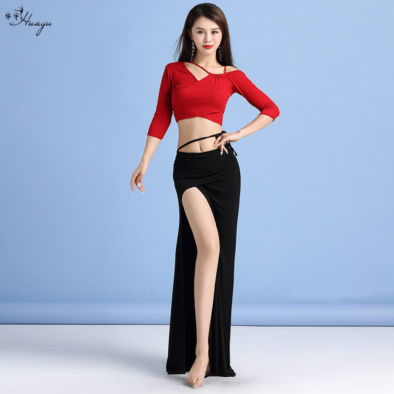 2026新款肚皮舞服装练功服秋冬莫代尔练习服女显瘦性感东方舞蹈高