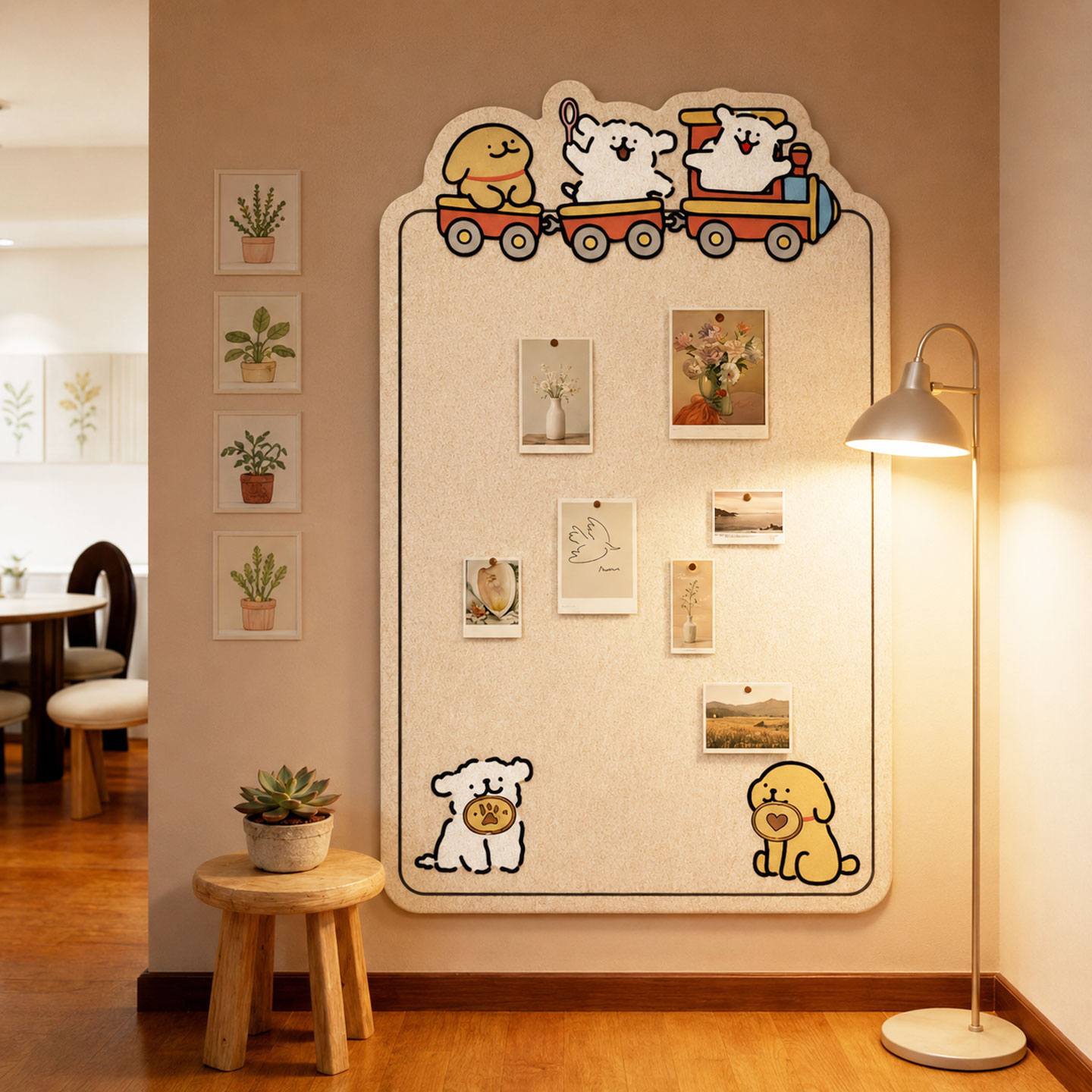 毛毡板拍立得照片墙背景板