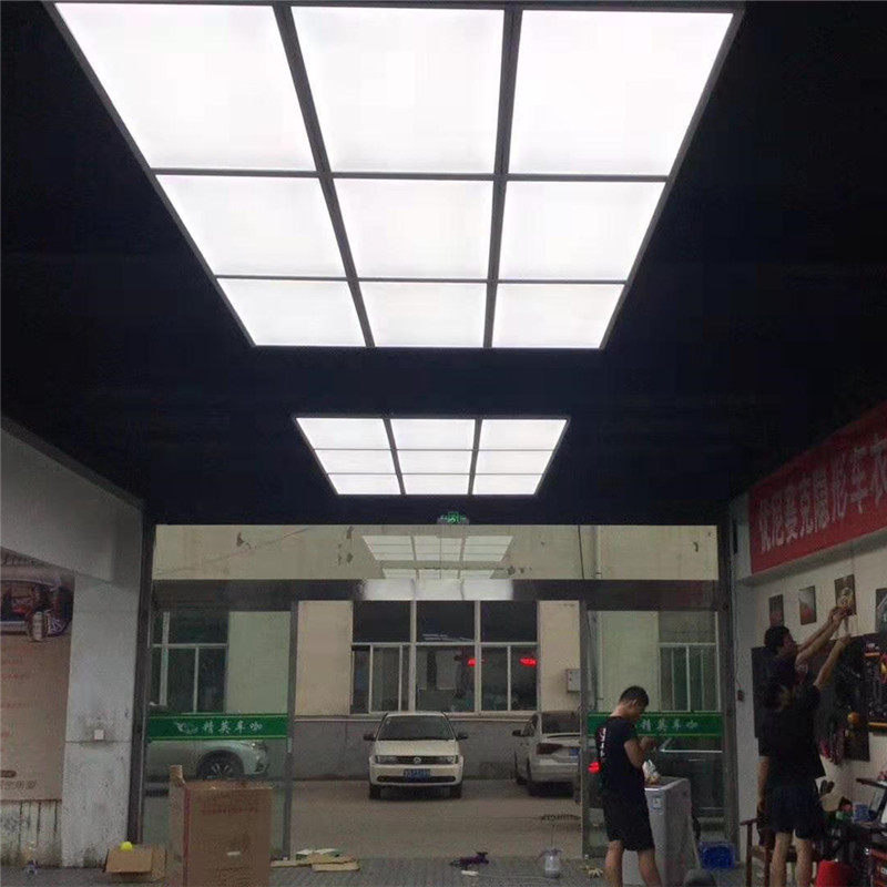 工位长方形平板灯 洗车房九宫格顶灯 铝质工程灯具
