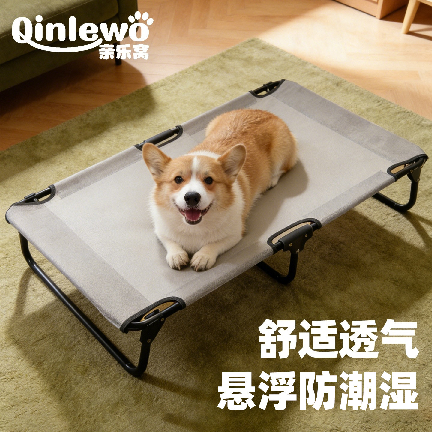 新式狗窝四季通用狗狗行军床离地透气睡觉中大型犬宠物拆洗折叠床