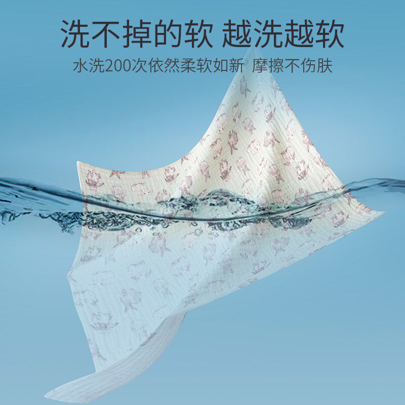 棉域新生儿宝宝裹巾洗澡浴袍儿童浴巾斗篷浴袍带帽婴儿纱布襁褓