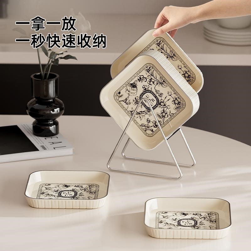 吐骨碟家用轻奢高颜值零食小吃碟精致餐桌瓜子皮垃圾吐骨头塑料盘
