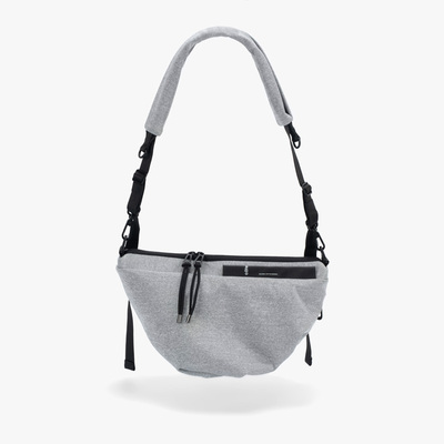 Cote&Ciel 灰色尼龙可拆卸肩带斜挎包Orne Woven Concrete Grey