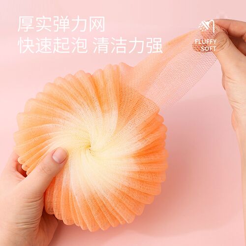 沐浴洗澡球大号不散超柔软女家用沐浴花球高级耐用搓澡搓背起泡网