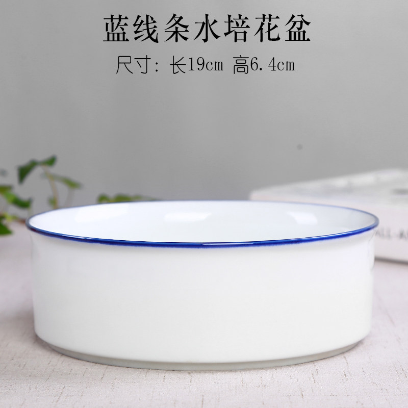 水仙花盆陶瓷创意大号无孔绿萝铜钱草碗莲睡莲多肉植物小水培容器