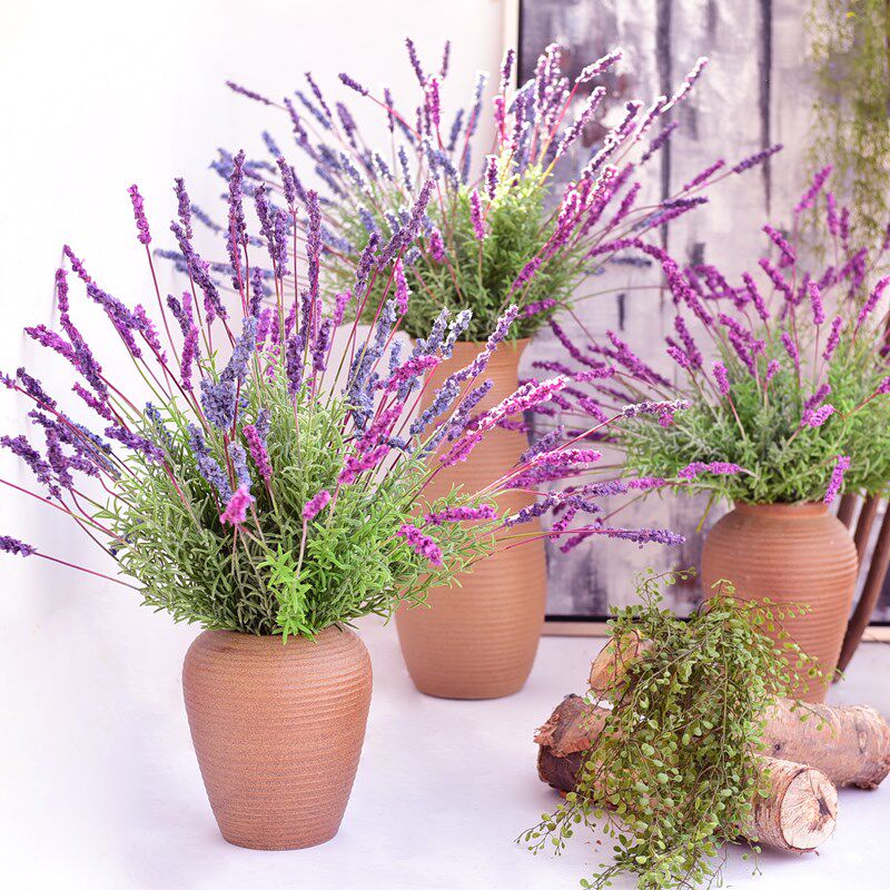 仿真薰衣草普罗旺斯假花客厅装饰花仿真花花束干花摆放塑料花绢花
