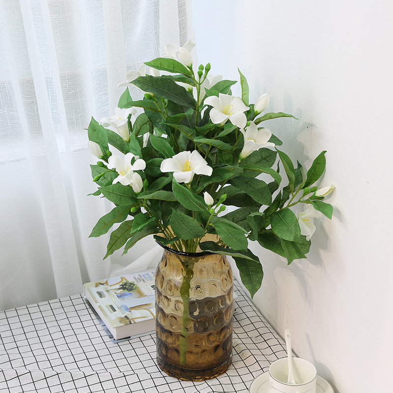 百合花仿真花束室内客厅卧室田园装饰绢花居家饰品花瓶9f5082bf-0