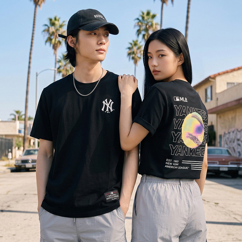 【所有女生的衣橱直播间】MLB x FANATICS运动休闲NY短袖T恤男女