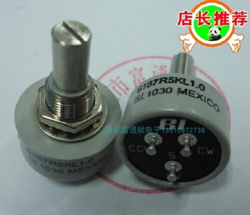 原装正品进口美国BI  6187R-5KL1.0导电塑料电位器360度无极限