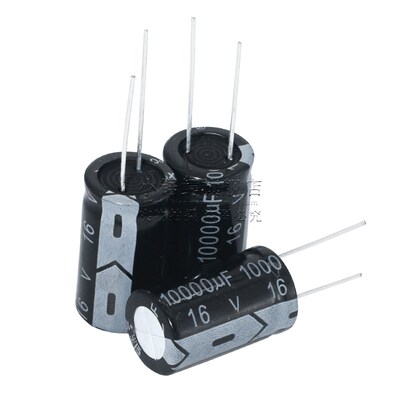 优质直插铝电解电容器16V 10000UF 25V 6800UF 体积16*30MM 5个