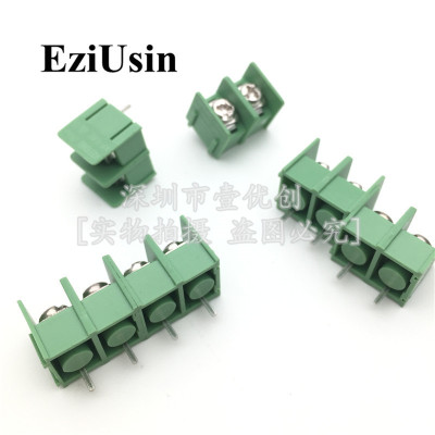 7620栅栏式 KF7.62MM接线端子2P/3P/4P 绿色300V20A可拼接 铜脚