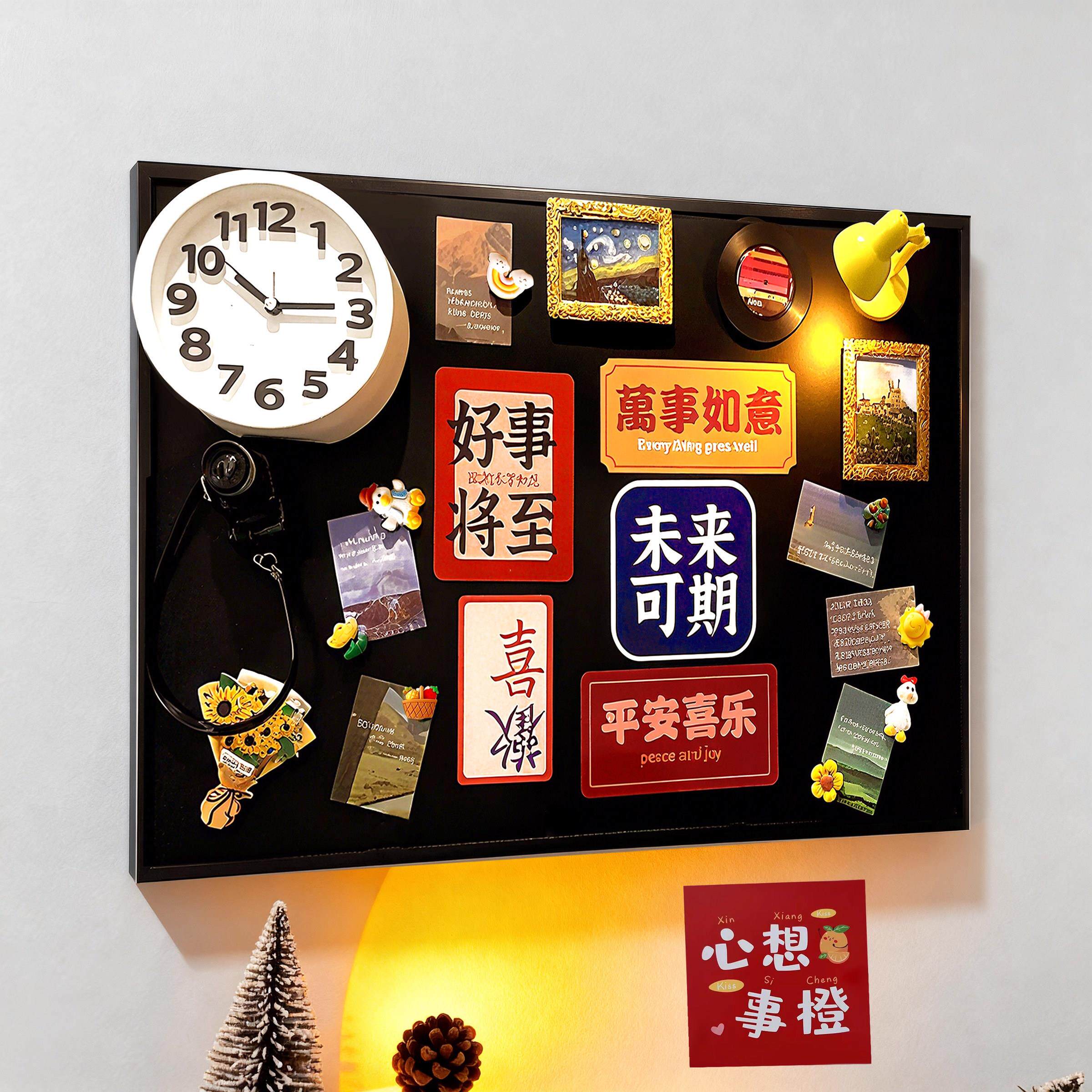 冰黑板画-箱铝贴电表箱装路饰画合金液压开电闸箱网线盒关竖版墙