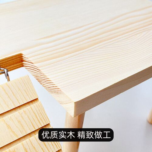 仓鼠平台实木二层芦丁鸡刺猬金丝熊小宠物L形桌子带楼梯造景用品