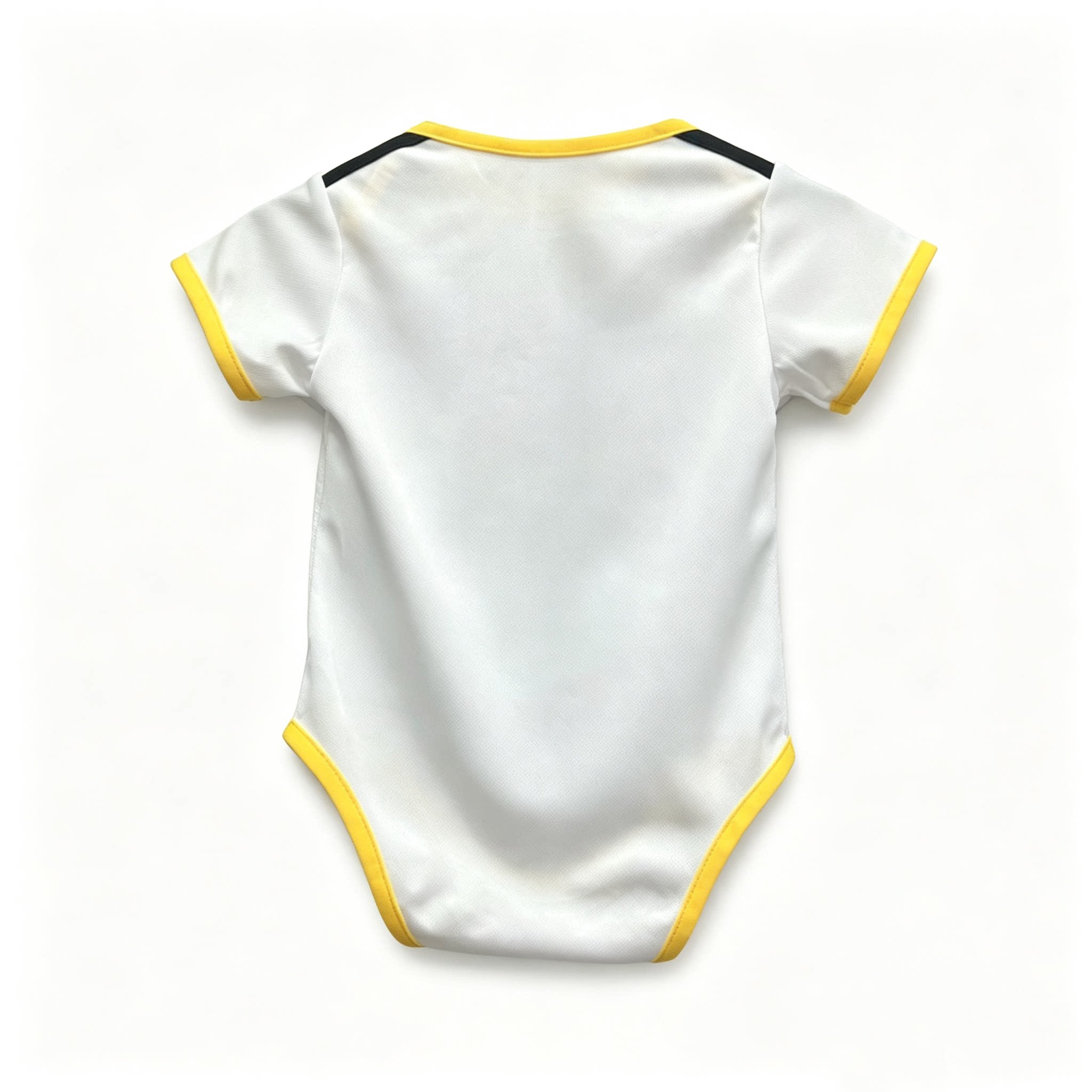 26/27赛季新款皇马球衣婴儿装短袖包屁衣宝宝连体衣足球服可印号