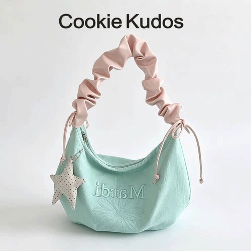 CookieKudos褶皱手柄腋下包
