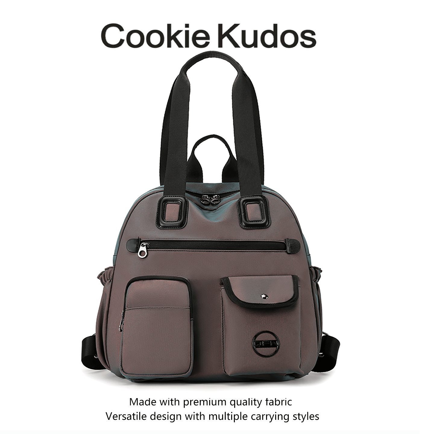 Cookie Kudos简约百搭大容量双肩包男女短途旅行多功能通勤休闲包