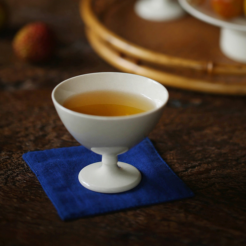 高脚茶杯泡茶杯优雅茗品高足杯品茗杯女生单杯青瓷主人杯功夫茶具