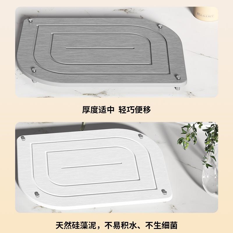 硅藻泥吸水垫厨房台面沥水垫卫生间浴室洗手台置物架防潮防霉杯架图片