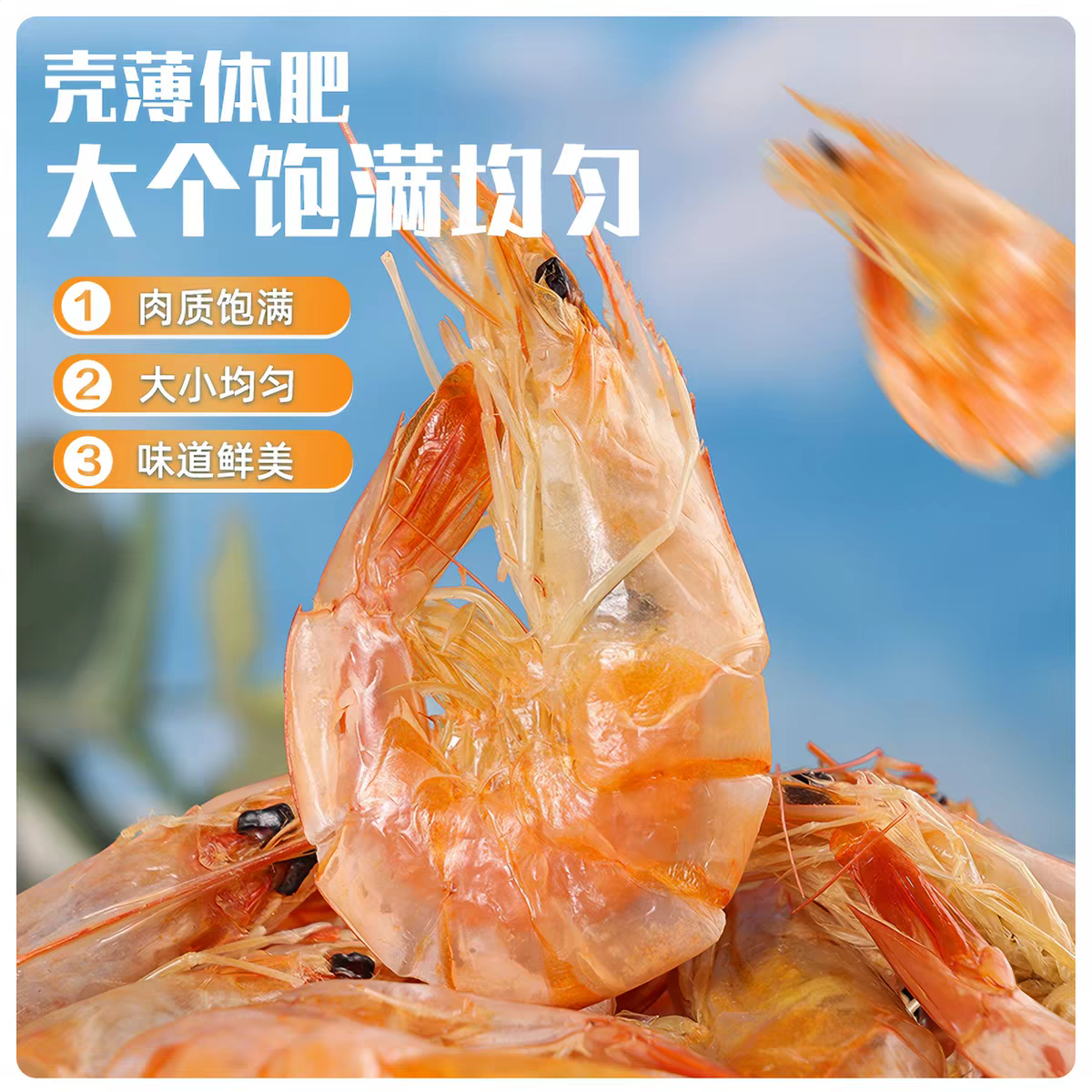 日照民群烤虾干即食大号虾干孕妇儿童休闲零食海鲜味干货大虾仁