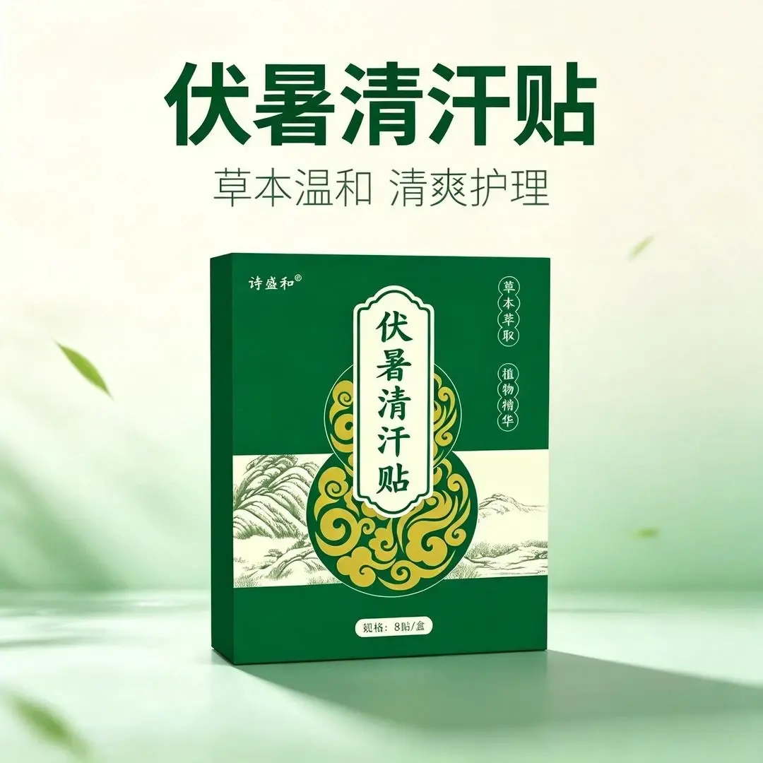 诗盛和伏暑清汗贴草本萃取清爽护理贴夏季无纺布穴位贴男女通用