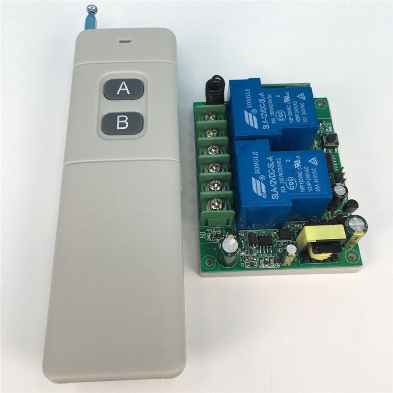 包邮220V30A大功率无线遥控开关输出带电水泵灯具喇叭控制器器