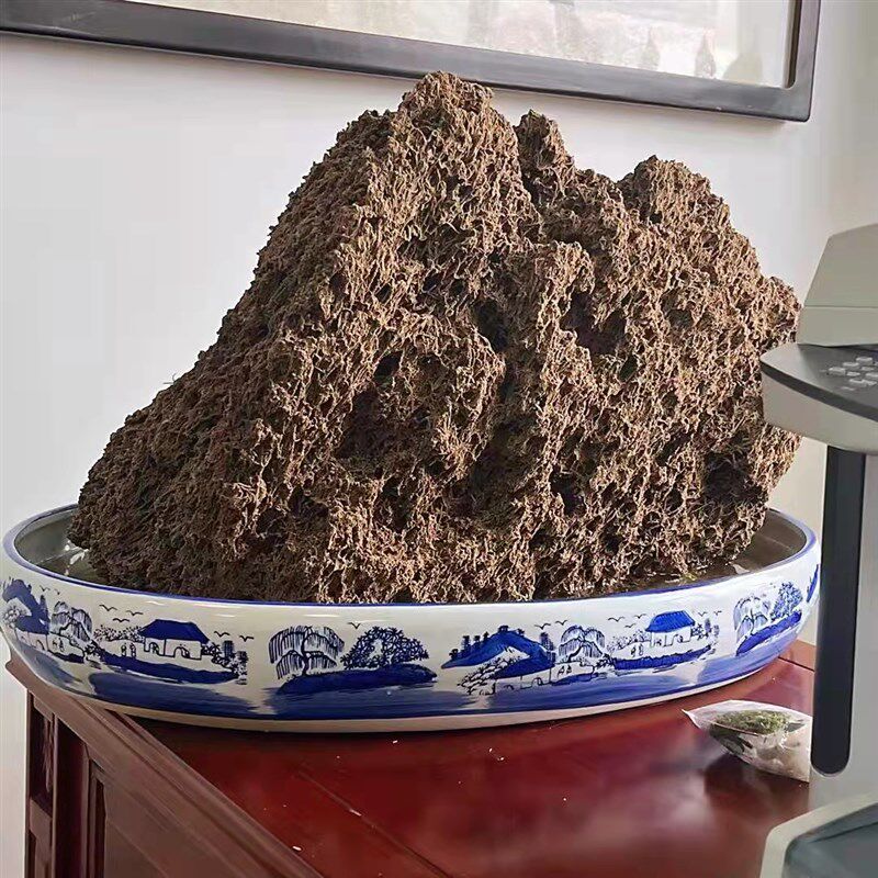 脉管石麦管石吸水石上水石天然原石水秀石水锈奇石假山芦管石头景