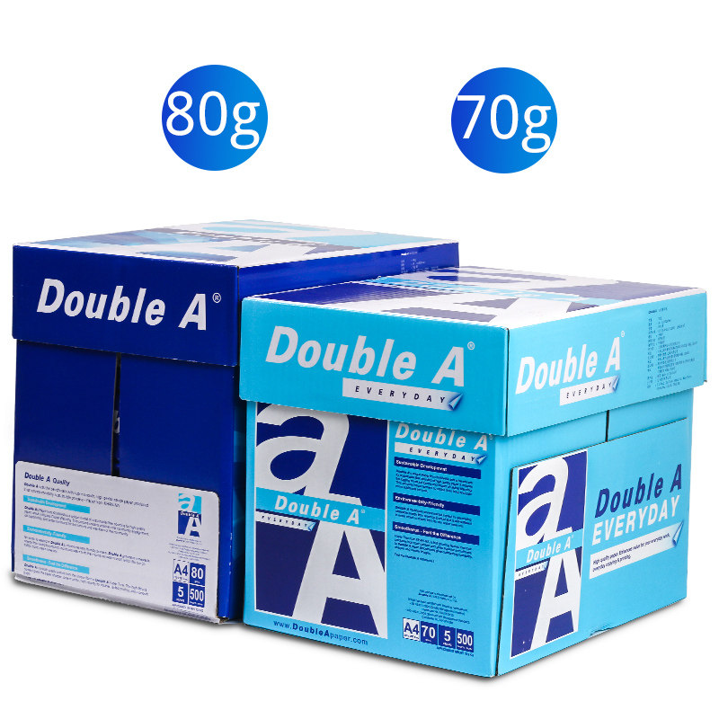 DoubleA 达伯埃A4打印纸A480g70g克A4纸doublea复印纸A3整箱包邮