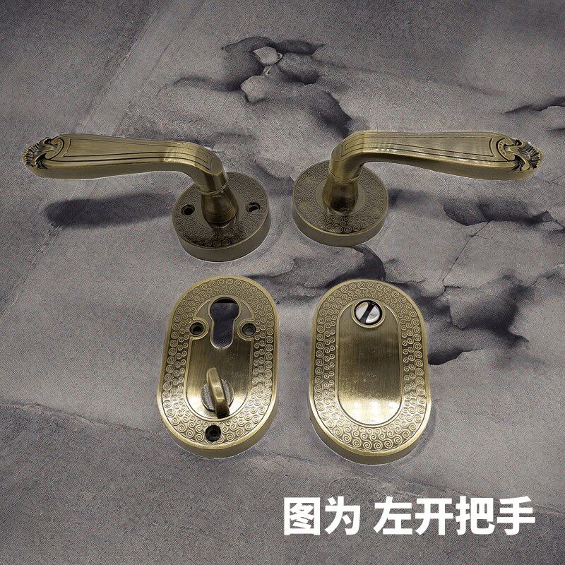 替换二孔把手忠恒分体青古铜老式雅帝乐二孔单活防盗门拉手