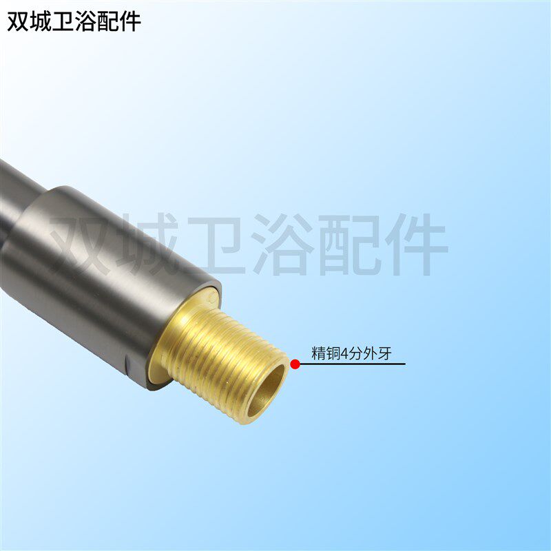 精铜黑色出水嘴入墙式冷热通用旋转龙头配件洗脸盆台盆浴缸暗装咀