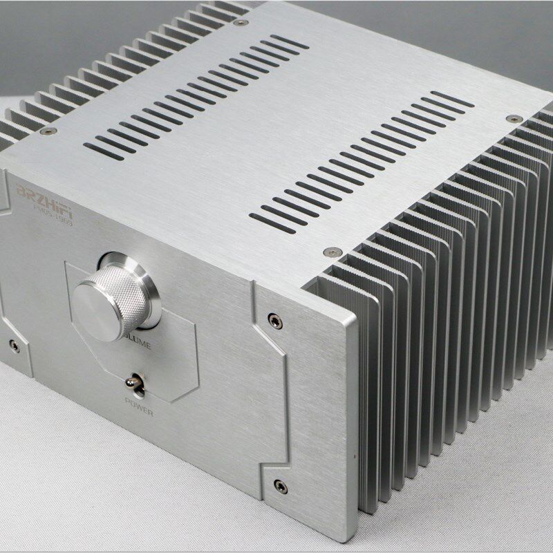 全铝主机壳 精工全银色 2020-1969两侧散热功放机箱