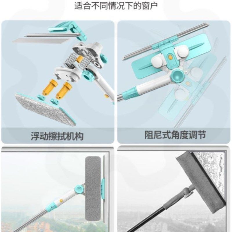 双层双面高楼外窗擦玻璃神器伸缩杆清洁清洗玻璃工具家用专业保洁