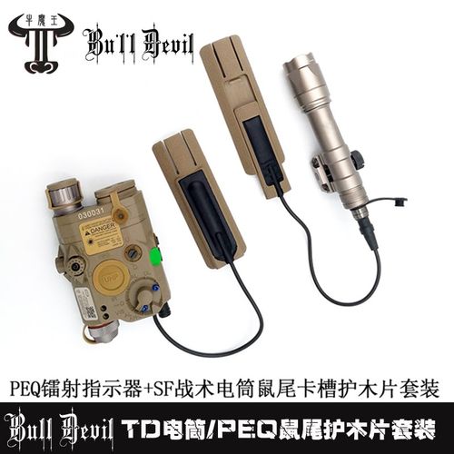 PEQ15鼠尾卡槽护木片 surefire电筒鼠尾MK18鱼骨