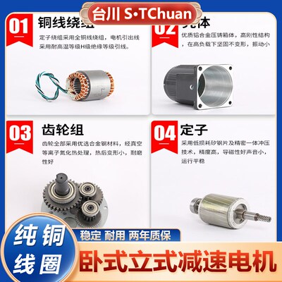 交流减速电机三相380V100W0.75KW1.5kw2.2kw变频大功率低速马达