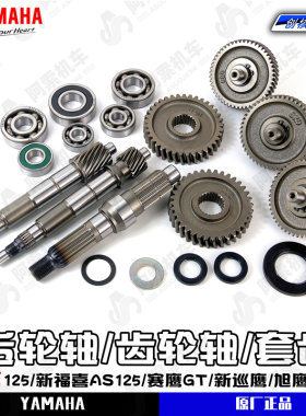 巧格i125套齿新福喜AS赛鹰新巡鹰旭鹰后传动箱齿轮轴尾牙后轮轴承